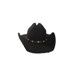 Bullhide by Montecarlo Congress 4X Felt Western Hat Mens 7 1/8 Black Wool Cowboy